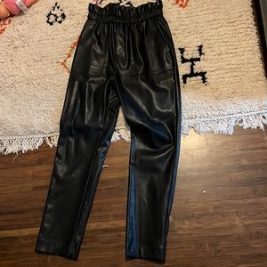Suncoo Paris Faux Leather Joggers